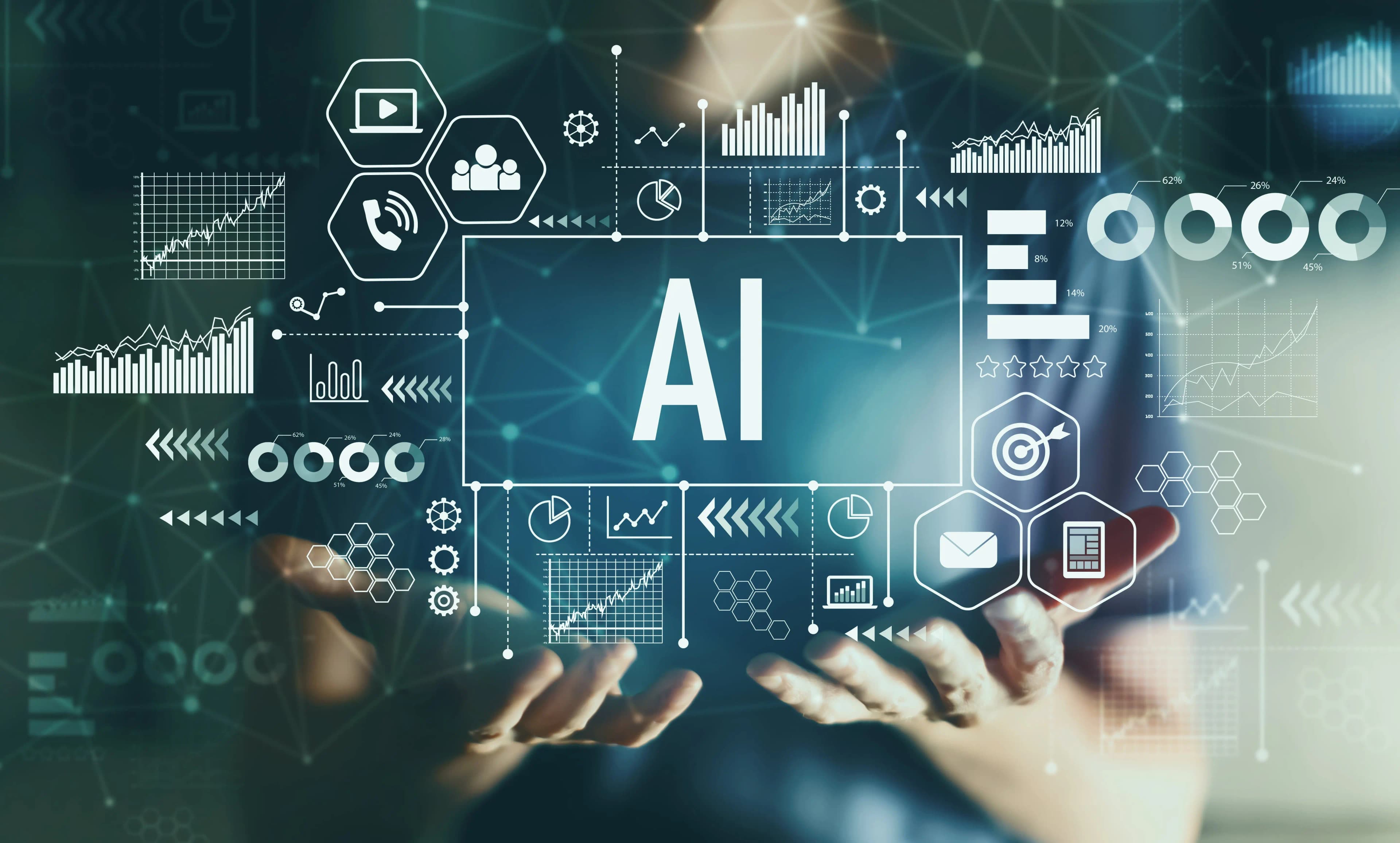 A screen that says AI